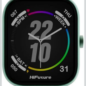 HiFuture LUME 1.85” Dokunmatik Ekran Bluetooth 5.3 Kalp Atışı Oksijen Takibi Spor Modu Akıllı Saat Koyu Yeşil