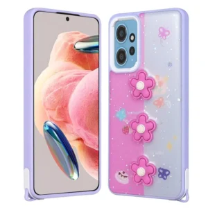 Xiaomi Redmi Note 12 Desenli Kılıf (Mor)